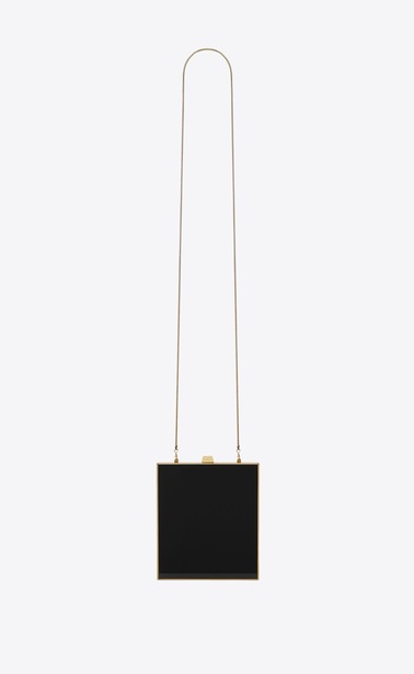 tuxedo box bag nera e color oro in plexiglass